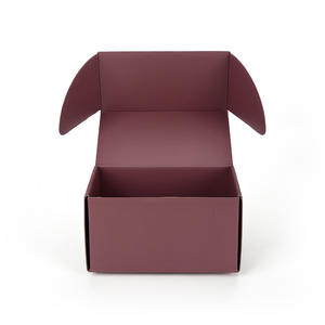 Emballages cosmétiques biodégradables en matériaux recyclés, résistants aux chocs, avec motif en relief, boîtes rigides en carton ondulé <span class=keywords><strong>bordeaux</strong></span> - Product Image 1