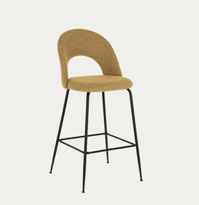 Vente en gros petit-déjeuner nordique luxe moderne velours cuir chaises de bar haute hauteur comptoir tabourets pour cuisine restaurant table de bar - Product Image 6