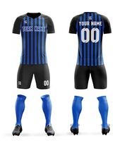 Seragam Sepak Bola Pria Custom Logo Sublimasi Grosir, Termasuk Celana Pendek dan Kaus Kaki, Perlengkapan Sepak Bola Berkualitas Tinggi
