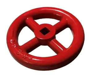 Красный цвет литой алюминиевый запорный клапан маховик