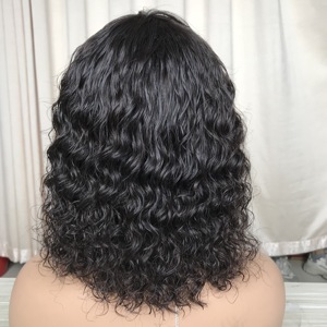 Pelo humano de la onda profunda <span class=keywords><strong>pelucas</strong></span> 10 pulgadas en venta none Peluca de encaje <span class=keywords><strong>para</strong></span> las mujeres al por mayor precio barato - Product Image 2