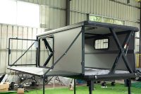 Tente de toit TCAL TM-01 avec actionneur électro-hydraulique haute performance, capsule de couchage, matelas de camping électrique à coque rigide 1 mm