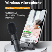 Microphones sans fil portables TikTok Live Mini à clipser, micros-cravates à distance pour chemise, micros à condensateur vocaux pour iPhone OEM