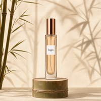 Flacon de parfum en verre transparent de luxe avec logo personnalisé, bouchon rose doré, rechargeable, vaporisateur de parfum à fine brume