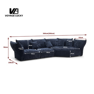 Divano Componibile Moderno di Alta Qualità VL, Divano Sezionale in Tessuto per Soggiorno - Product Image 3