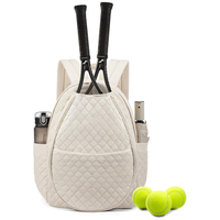Sac de tennis matelassé léger et personnalisé, grande capacité, imperméable, fermeture éclair, compartiment indépendant pour raquettes, durable
