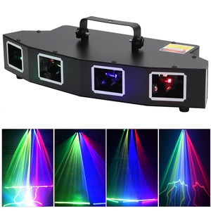 Laser cube RGB Y à quatre trous, DMX512, 11 canaux, contrôle sonore, lumière laser LED, lumières laser DJ disco pour boîte de nuit, lampe de scène - Product Image 6