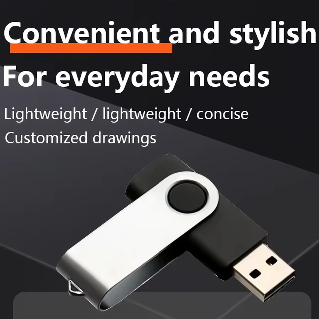 Wholesale Factory Original Slim Swivel Metal USB 2.0 Flash Drive 1GB-64GB Waterproof 1-Year Warranty