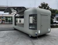 Kiosque alimentaire mobile sur mesure avec menu lumineux LED et écran pour centre commercial intérieur