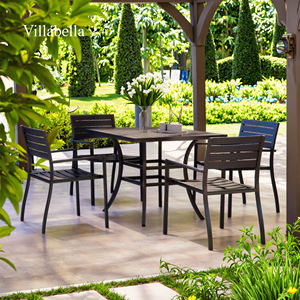 Muebles de Jardín de Lujo, Juego de Mesa y Sillas de Comedor de Aluminio para Exteriores, para Hotel, <span class=keywords><strong>Restaurante</strong></span>, Comercial, Moderno - Product Image 2