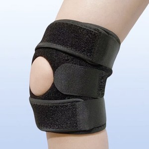 Genouillère réglable pour la protection sportive, noire, taille unique, soutien par compression, fixation articulaire unisexe - Product Image 1