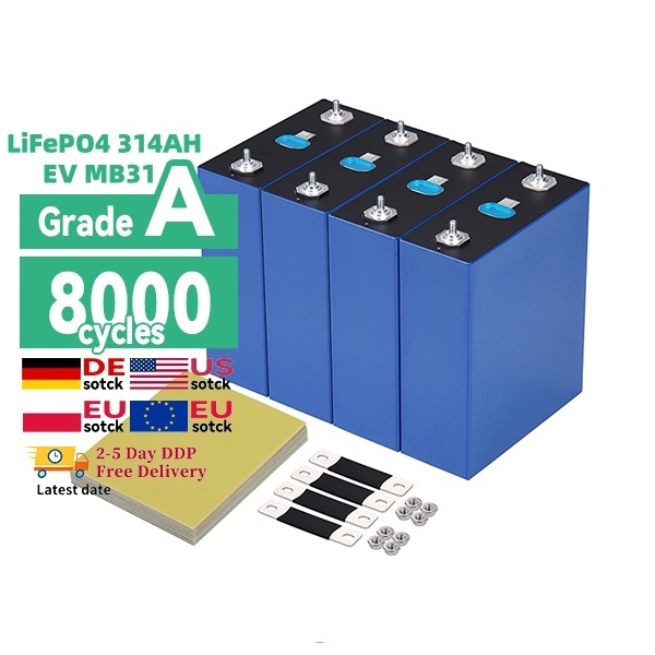 304Ah Lithium Ion Cell Grade a 3.2V 304AH 420AH 450ah 500ah Prismatic Lfp 600ah 12v 48v Solar Energy Battery Pack