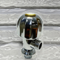 Robinet d'angle moderne en zinc chromé avec poignée de 1/2 pouce pour robinet de salle de bain, garantie 1 an, installation facile