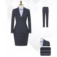 Ensemble de costume en laine pour femme, vert Morandi, uni, anti-plis, respirant, écologique, confortable, à revers cranté, confection artisanale