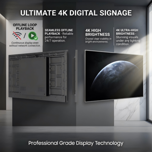 ป้ายดิจิทัลขนาด 43 นิ้ว, จอแสดงผลโฆษณา 4K, จอแสดงผลเชิงพาณิชย์ - Product Image 5