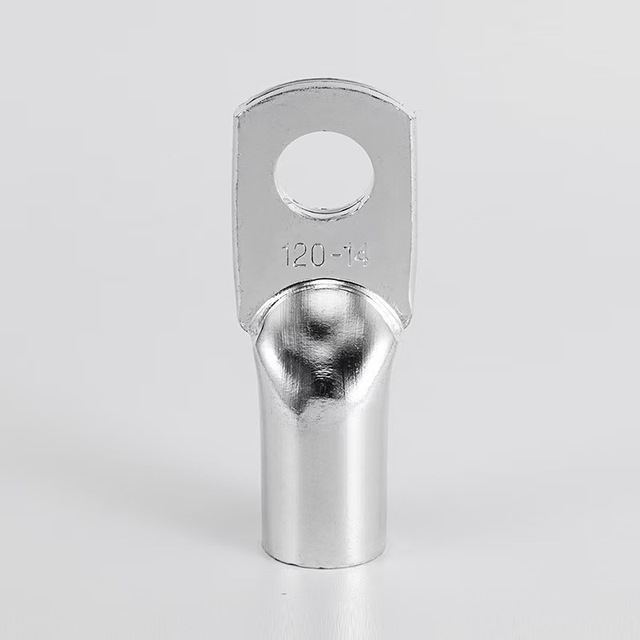 JG10-6 8 10 12 14 16 Tinned Copper Electric Cable Lug Terminals Non-Insulated Crimping Ring Terminal Connector