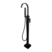 Robinet de lavabo en laiton moderne Robinet de baignoire sur pied Robinet de baignoire chromé Mélangeur d'eau de baignoire