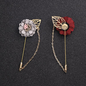 Broche de <span class=keywords><strong>flor</strong></span> hecho a mano para mujer, accesorio para traje, pin para suéter tejido, estilo coreano, broche de <span class=keywords><strong>pistilo</strong></span> <span class=keywords><strong>con</strong></span> borla, pin <span class=keywords><strong>largo</strong></span> de aleación, de fábrica - Product Image 4