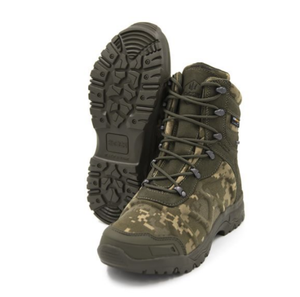 Bottes tactiques personnalisées DFA1206 AS33 en camouflage vert désert, marron et noir - Product Image 3