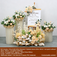 Arches de fleurs artificielles personnalisées pour mariage, arrangement floral en soie pour la réception, la célébration, la décoration d'événements