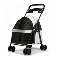 Poussette pour animaux de compagnie la plus vendue pour petits chiens, chats, chiens Teddy, chatons, légère, pliable, avec cadre métallique, portable, amovible, pour usage extérieur, 20 kg