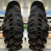 Perruque bouclée Body Wave en dentelle HD transparente 13x6, pré-épilée, en cheveux humains vierges indiens bruts, longueur authentique, vente en gros