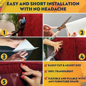 Protecteur de canapé imperméable des griffes de <span class=keywords><strong>chat</strong></span>, <span class=keywords><strong>anti</strong></span>-rayures de <span class=keywords><strong>chat</strong></span> pour le canapé, les portes - Product Image 5