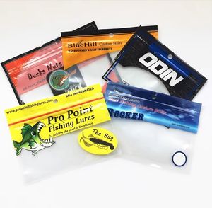 Sac de leurre de poisson à fermeture éclair étanche à l'humidité imprimé personnalisé pochette d'hameçon de leurre de pêche impression gravure de gomme à mâcher d'aliments en conserve - Product Image 5