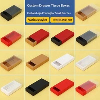 Boîte d'emballage en papier kraft en stock avec logo personnalisé, boîte cadeau pour thé et fleurs, design pliable à tiroir, impression offset, boîte à chaussettes