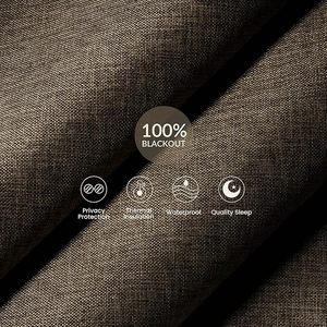 Stores enrouleurs modernes horizontaux en tissu polyester uni, occultants, pour fenêtres doubles françaises, pour usage quotidien dans les hôtels et les villas - Product Image 3