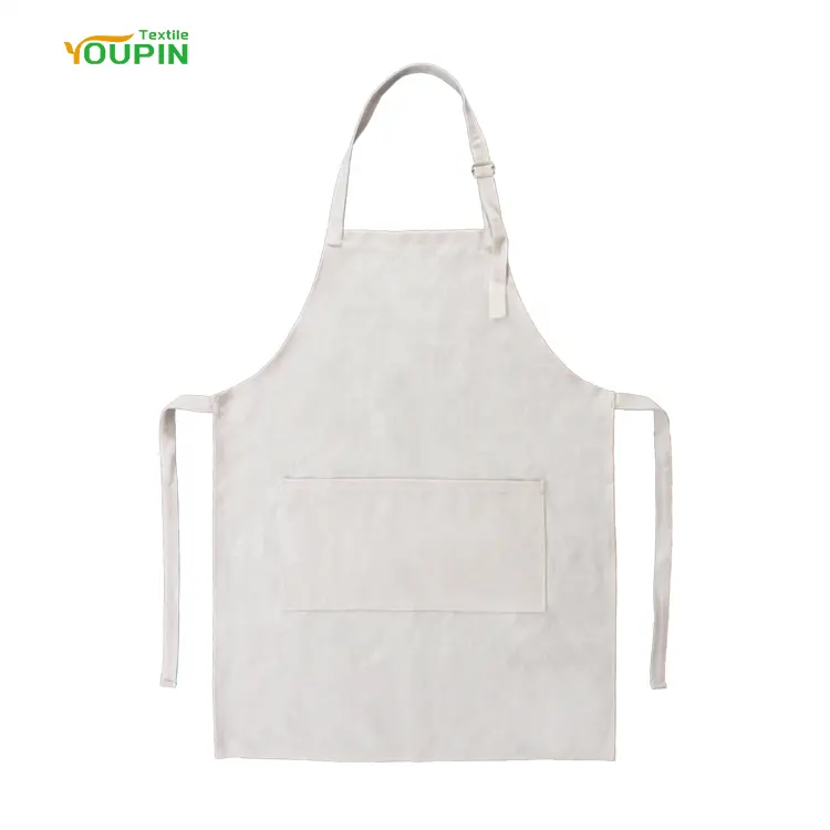 Sublimation Printing Blank Cotton Linen Adult Sleeveless Aprons with Pocket for Heat Press Sublimation