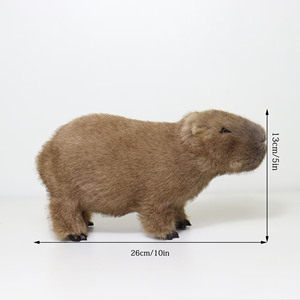 Estatua de Capybara hecha a mano, piel sintética ultra suave no rellena artesanal para decoración de estante de escritorio de guardería, regalo coleccionable Diwali Ramadán - Product Image 3