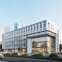 Edificio Comercial de Estructura de Acero Moderna, Construcción Prefabricada