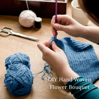 2025 fait à la main Crochet fleur tissé Bouquet préservé noël et pâques emballage en boîte saint valentin idées cadeaux en gros