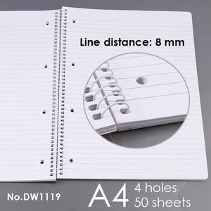 Foska classica copertina <span class=keywords><strong>in</strong></span> cartone rigido 70 fogli 3 fori A4 a spirale Notebook da ufficio note di scrittura semplici libri da latte - Product Image 2