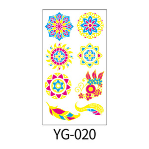 Autocollants de tatouage temporaire UV Glow Neon, art corporel vibrant, motifs lumineux personnalisés pour les festivals, les boîtes de nuit et les fêtes - Product Image 6