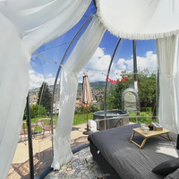 2025 nouveau Craze clair PC tente à bulles Design moderne résistant aux intempéries mobile extérieur dôme abri pour maison Restaurant Camping événements