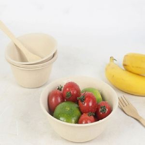 Wholesale Biodegradable 500Ml Bowls Natural Bamboo Pulp <b>Microwave</b> Safe Dinnerware Disposable Noodle Bowl - Product Image 1