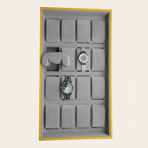 Istiflenebilir takı teşhir tepsisi dikdörtgen şekli takı mağaza kişisel kullanım için sunum için hediye kutusu ile PU deriden yapılmış - Product Image 5