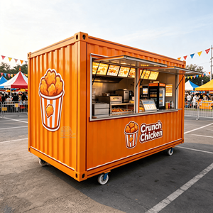 Cafe <b>Container</b> Fast Food Kiosk Coffee Shop Store Shipping <b>Container</b> Food Trailer Shipping <b>Container</b> Cabinet - Product Image 1
