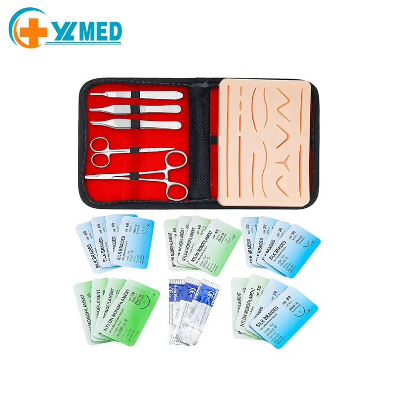 Suture Practice Kit Training for Medical Students and Practicing Clinicians Durable Silicone Suture Pad kit for education only