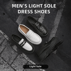 Mocasines con Suela Gruesa y Estampado de Cocodrilo Brillante para Hombre, Zapatos de Plataforma de Cuero para Fiestas y Uso Diario - Product Image 2
