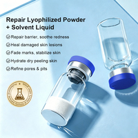 Poudre lyophilisée de réparation cosmétique OEM/ODM à base d'oligopeptides, de glycérine chimique et de peptide de cuivre 80000UI pour tous types de peau