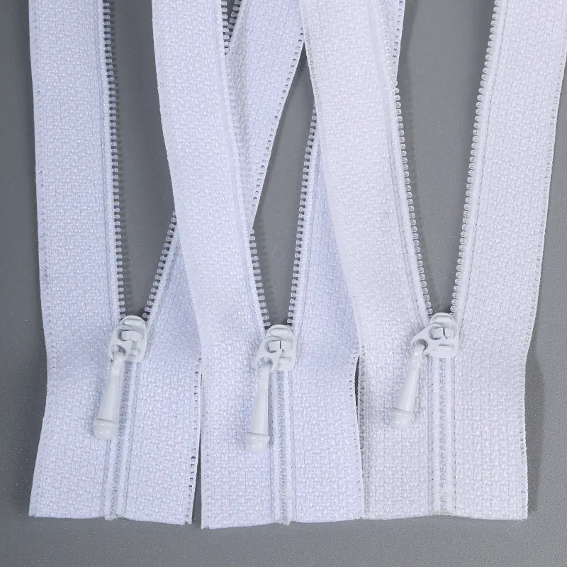 Wholesale Customized Mini Self Locking Invisible 0# Close End Zipper Sliding Zipper Nylon