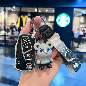 Adecuado para <span class=keywords><strong>Fiat</strong></span> Car Key case <span class=keywords><strong>Panda</strong></span> European Car Key Bag Silver Edge Key Protection Shell <span class=keywords><strong>Cross</strong></span> Border Nuevo producto llavero - Product Image 5