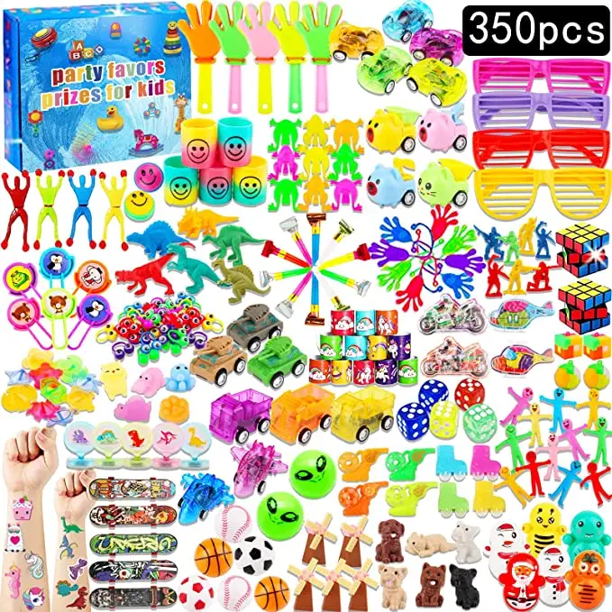 350PCS Party Favors for Kids Birthday Goodie Bags Stuffers Easter Eggs Stuffers Fillers Pinata Stuffers Carnival Prize Box Toys