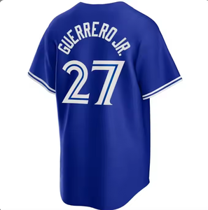 Maillot de baseball bleu Toroto00 27 Vladimir <span class=keywords><strong>Guerrero</strong></span> Jr. 11 Bo <span class=keywords><strong>Bichette</strong></span> 4 Springer 100% polyester Impression par transfert par sublimation - Product Image 2