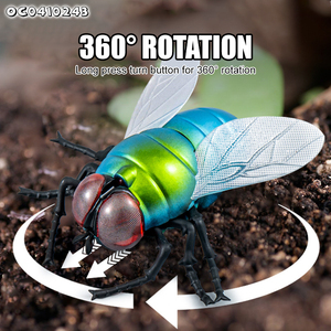 360 Độ Xoay <span class=keywords><strong>Mini</strong></span> RC Bay Điều Khiển Từ Xa Mô Hình Côn Trùng Mô Phỏng Đồ Chơi Với Ánh Sáng LED Mắt - Product Image 4