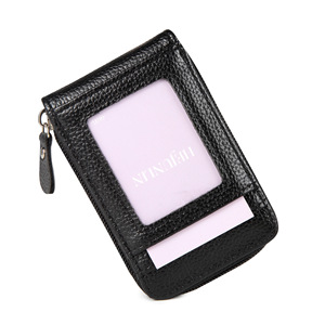 Tarjetero Mini <span class=keywords><strong>de</strong></span> Piel <span class=keywords><strong>de</strong></span> Lichi con Bloqueo RFID para <span class=keywords><strong>Mujer</strong></span>, con 11 Ranuras y Bolsillo para Monedas, para Viajes y Uso Diario - Product Image 6