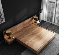 Lit de rangement minimaliste moderne nordique Lit en dalle de Tatami japonais Lit double 1.8m 1.5m
